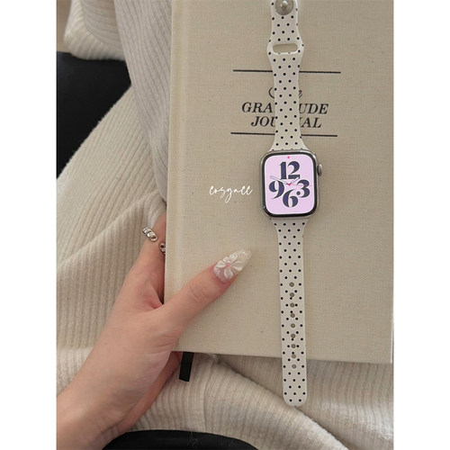 cosyacc韩系波点硅胶适用iwatch8910代se显瘦小蛮腰苹果手表带s11