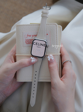 cosyacc 适用applewatch910代se苹果手表s11真皮气质iwatch表带