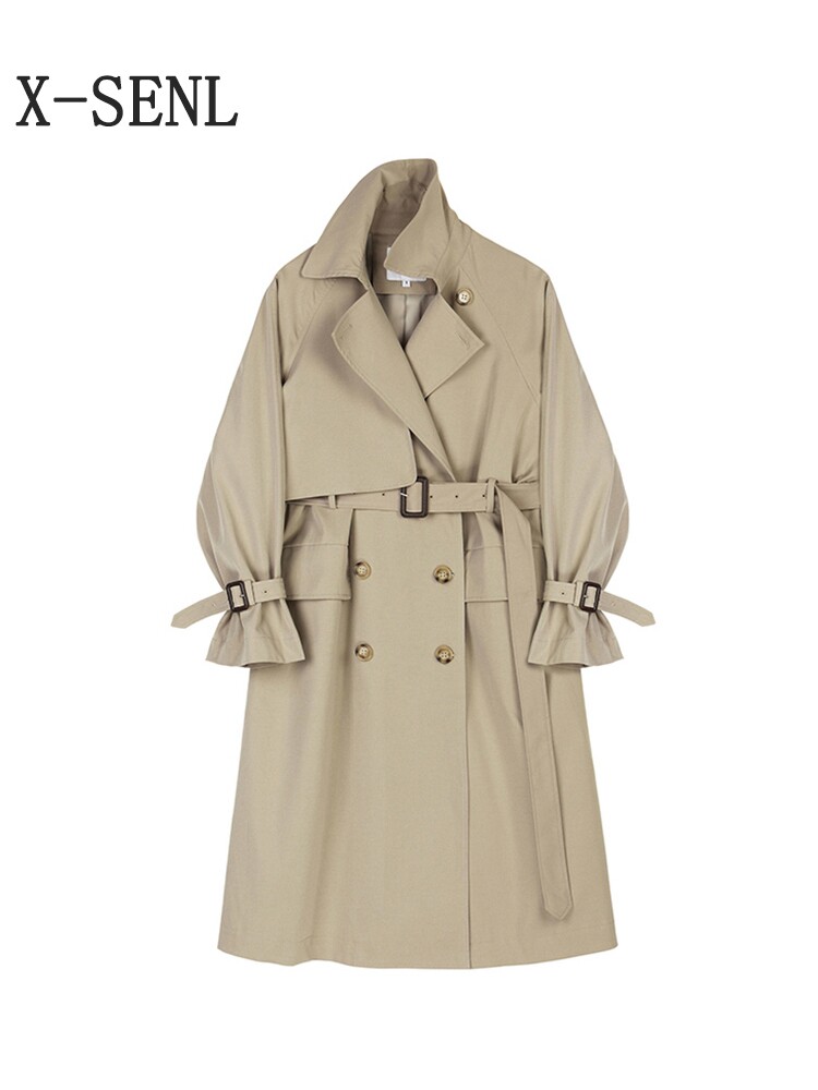 【现货】VEGA CHAN风衣女中长款收腰显瘦双排扣垂感气质外套秋冬|ruв категории упаковка, подарочная упаковка, 圣诞礼品包装 - от Buy2taobao.com для оказания профессиональной услуги покупки агента Taobao