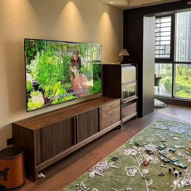 北美黑胡桃木家具电视柜客厅家用现代简约轻奢高级感实木电视机柜,住宅家具,电视柜,淘宝优惠券,粉丝福利购,淘宝优惠卷