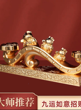 李居明2026马年九运吉祥物招财猫如意摆件家居客厅店铺招财装饰品