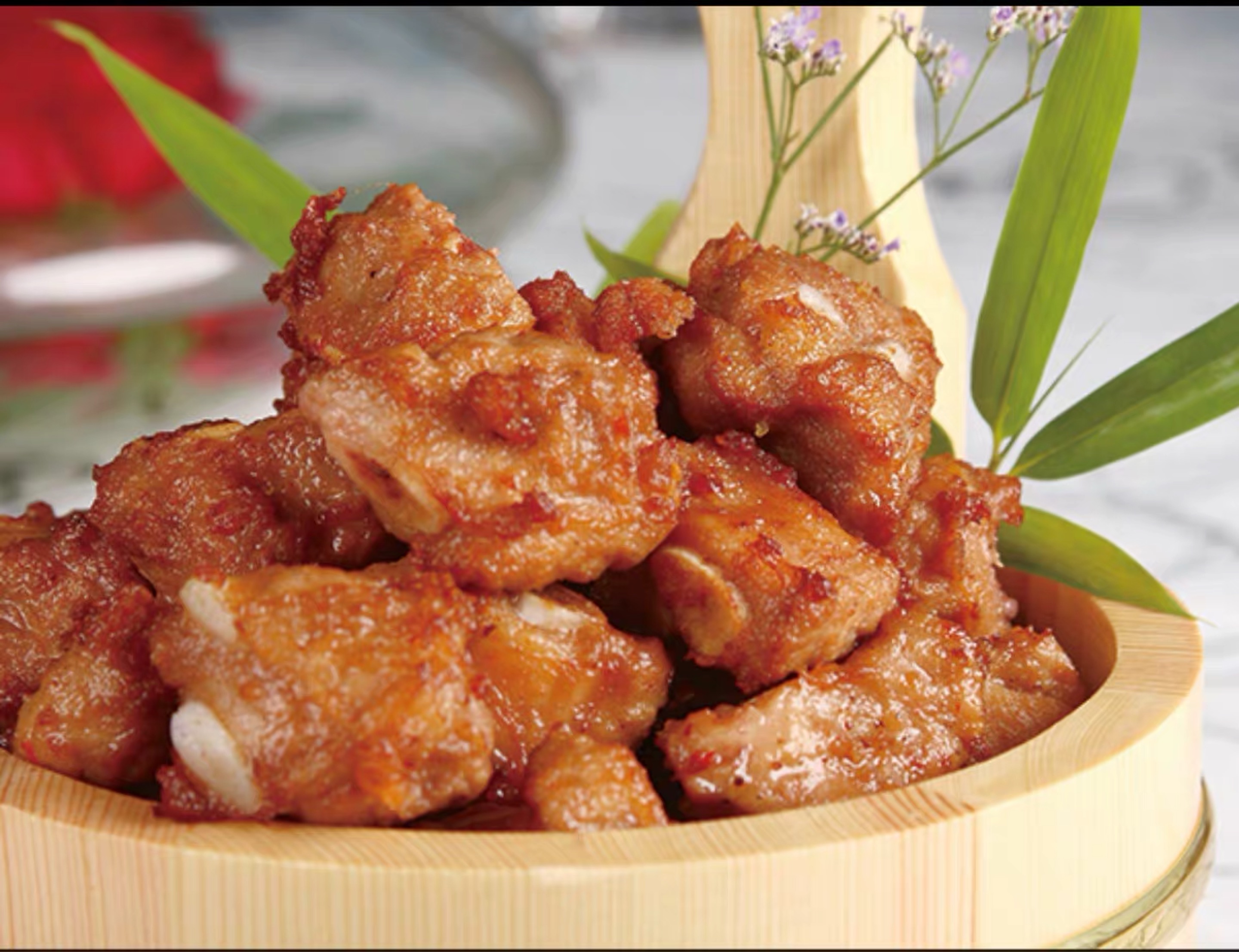 如意三宝蒜香小排400g腌制猪排骨油炸小吃江浙沪皖满58包邮