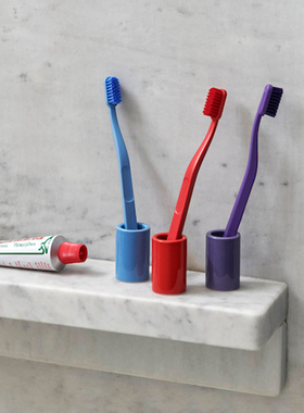 sort丹麦HAY彩色牙刷糖果色纯色陶瓷牙刷架口腔清洁北欧现代TANN