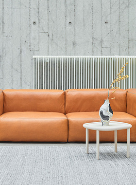 sort丹麦HAY头层牛皮沙发北欧现代简约设计师客厅卧室MAGS SOFT