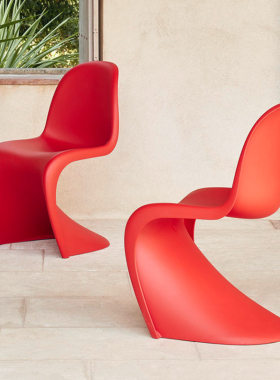 sort瑞士Vitra潘通椅餐椅靠背椅现代经典复古设计师Panton Chair