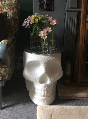 sort意大利Qeeboo骷髅凳茶几边几塑料凳客厅装饰摆件MEXICO STOOL