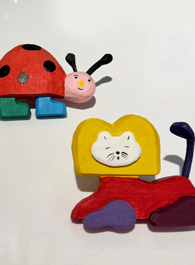 sort中国UNPASSE狮子甲虫挂钩手工雕刻实木挂钩衣帽钩儿童房挂钩