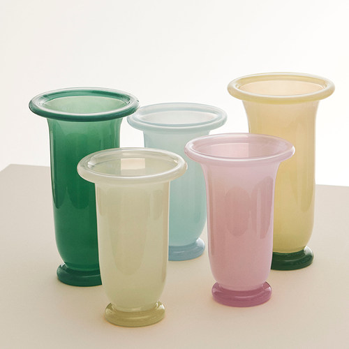 HAY花瓶糖果色渐变玻璃北欧现代