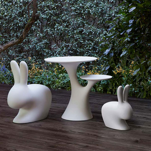 sort意大利Qeeboo进口创意兔子树儿童桌户外塑料桌子RABBIT TREE