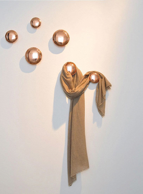 sort波兰Zieta现代简约创意金属圆挂钩白色金色不锈钢墙面装饰Pin