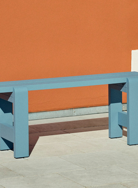 sort丹麦HAY拼色实木长凳复古换鞋凳户外桌椅北欧现代简约WEEKDAY