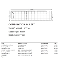 Комбинация 14 левой длиной 453 заказа 8-12 месяцев