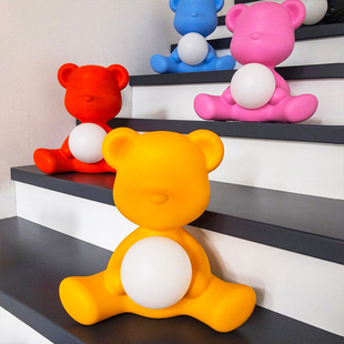 sort意大利Qeeboo泰迪熊女孩灯装饰台灯创意可爱小熊灯TEDDY GIRL