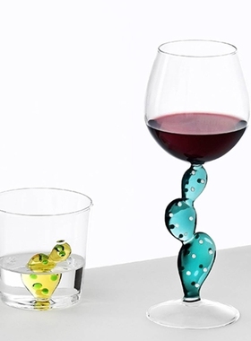 sort意大利ICHENDORF立体仙人掌玻璃水杯可爱沙漠植物酒杯马克杯