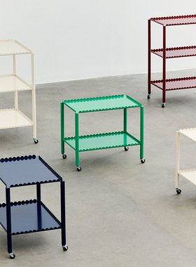 sort丹麦HAY弧形带轮手推车收纳移动餐车置物架茶几ARCS TROLLEY