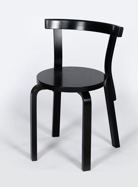 sort芬兰Artek北欧实木餐椅经典复古设计靠背椅现代简约Chair 68