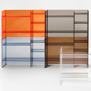 sort意大利Kartell彩色透明储物柜收纳置物架浴室柜子Sound Rack