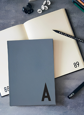 sort丹麦Designletters北欧创意字母记事本笔记本手账本日记本子