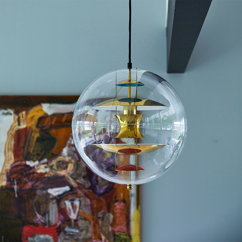 丹麦VERPAN圆形透明玻璃吊灯