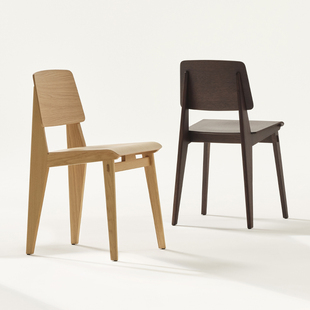 sort瑞士Vitra进口实木餐椅原木侘寂风现代简约Chaise Bois Tout