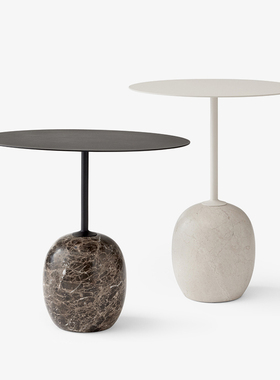 sort丹麦&Tradition大理石底座茶几边几客厅卧室北欧现代简约Lato