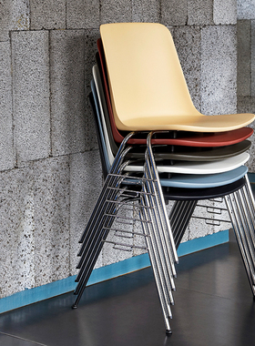 sort丹麦&Tradition彩色餐椅靠背椅北欧椅子家用办公椅可重叠HW27