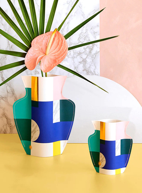 sort西班牙OCTAEVO北欧纸花瓶套网红创意设计精致装饰摆件防水纸