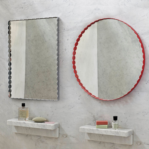 弧形金属镜穿衣镜玄关卫生间北欧