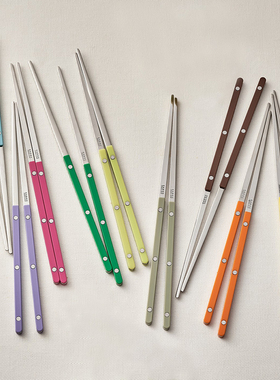 sort法国Sabre Paris糖果色筷子不锈钢金属筷子防菌防霉北欧现代