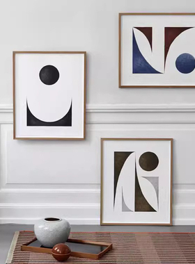 sort丹麦kristina krogh北欧装饰画平衡抽象现代简约客厅Balance