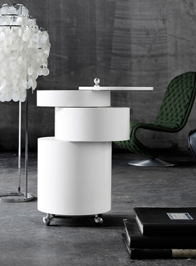 sort丹麦VERPAN滑轮旋转抽屉储物柜床头柜边几收纳柜子北欧Barboy