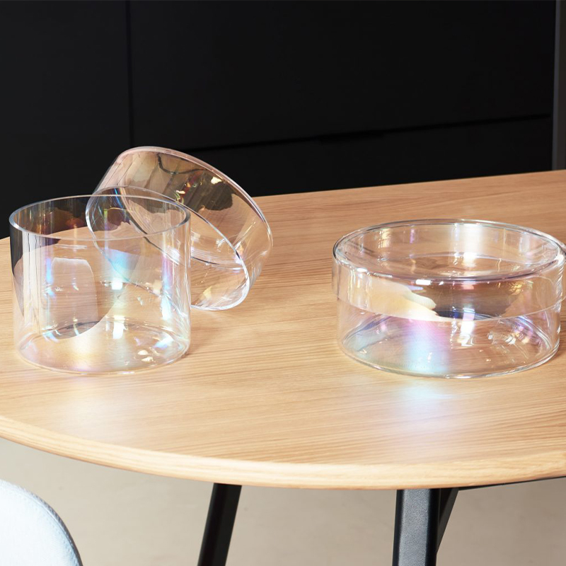 荷兰Puik珍珠彩虹玻璃储物罐带盖