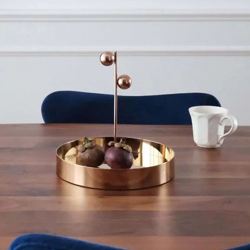 法国金色装饰香薰托盘摆件