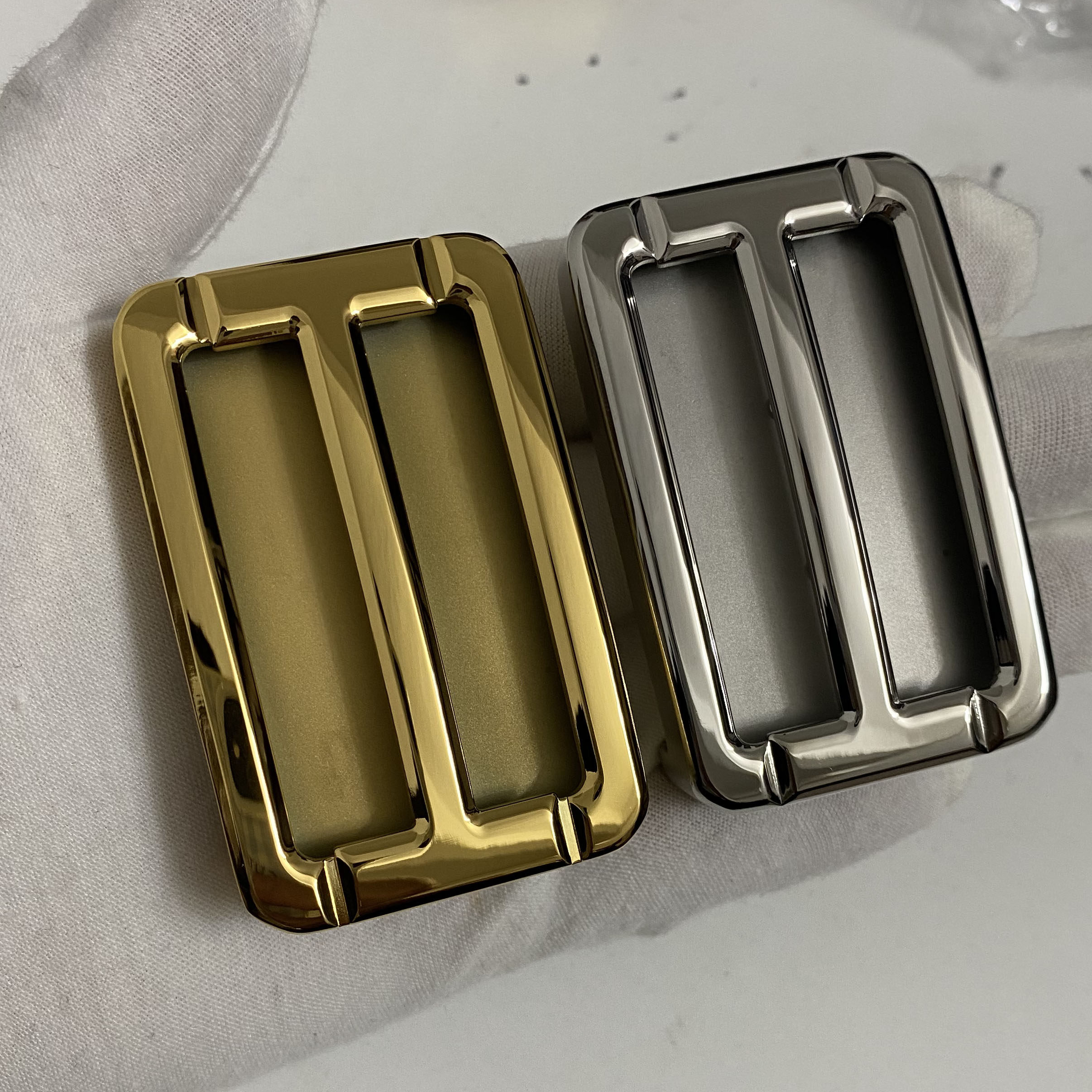 新款不锈钢皮带扣头男士平滑扣内穿式3.8cm打孔腰带头板扣裤带头