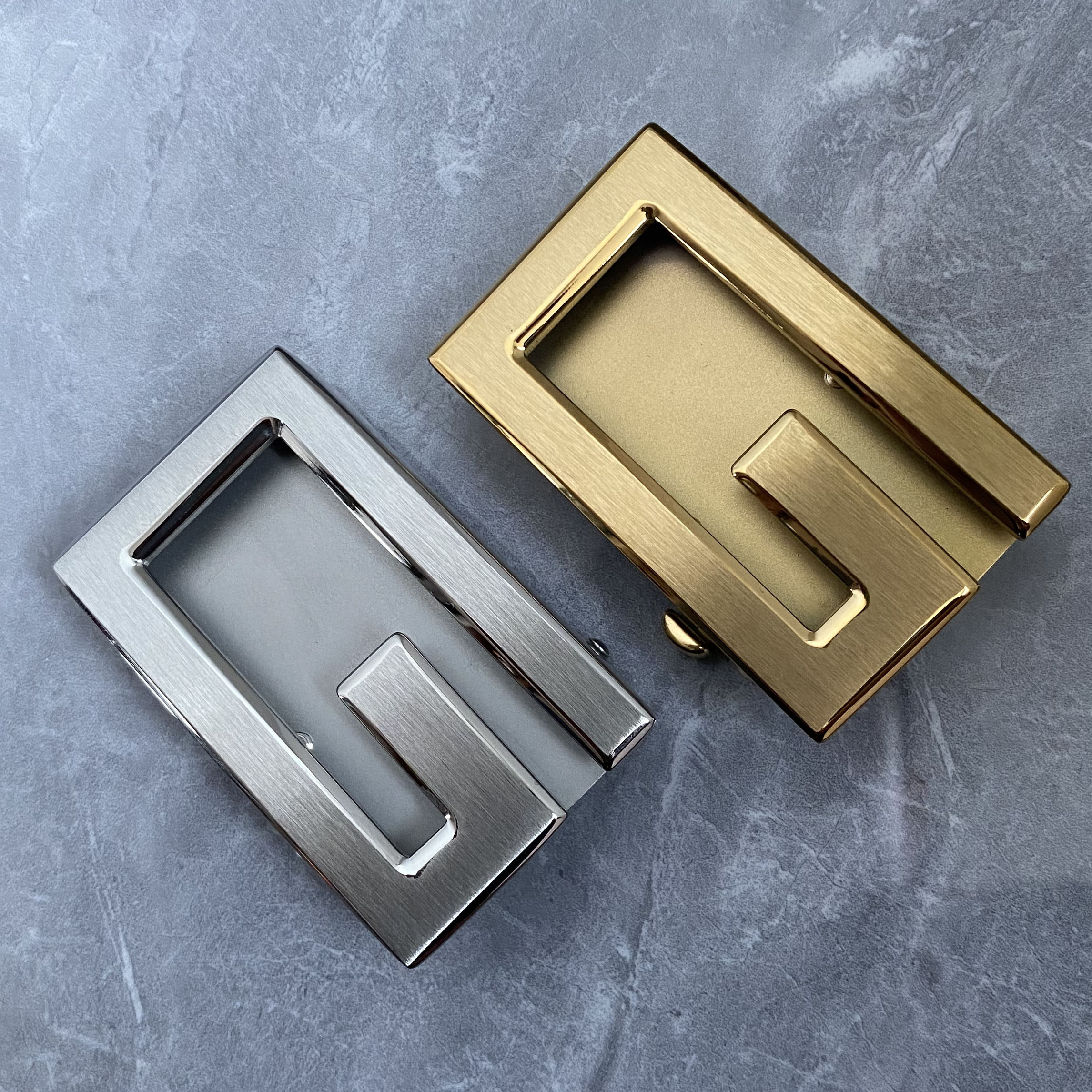 潮男士304不锈钢裤带头 内穿自动扣头商务皮带扣G字母腰带扣3.5cm