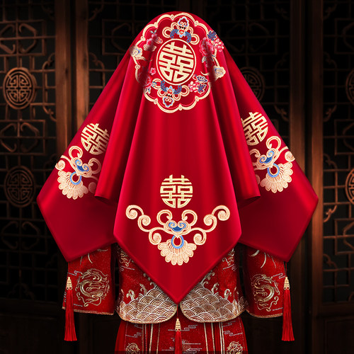 红盖头新娘结婚用的秀禾头饰