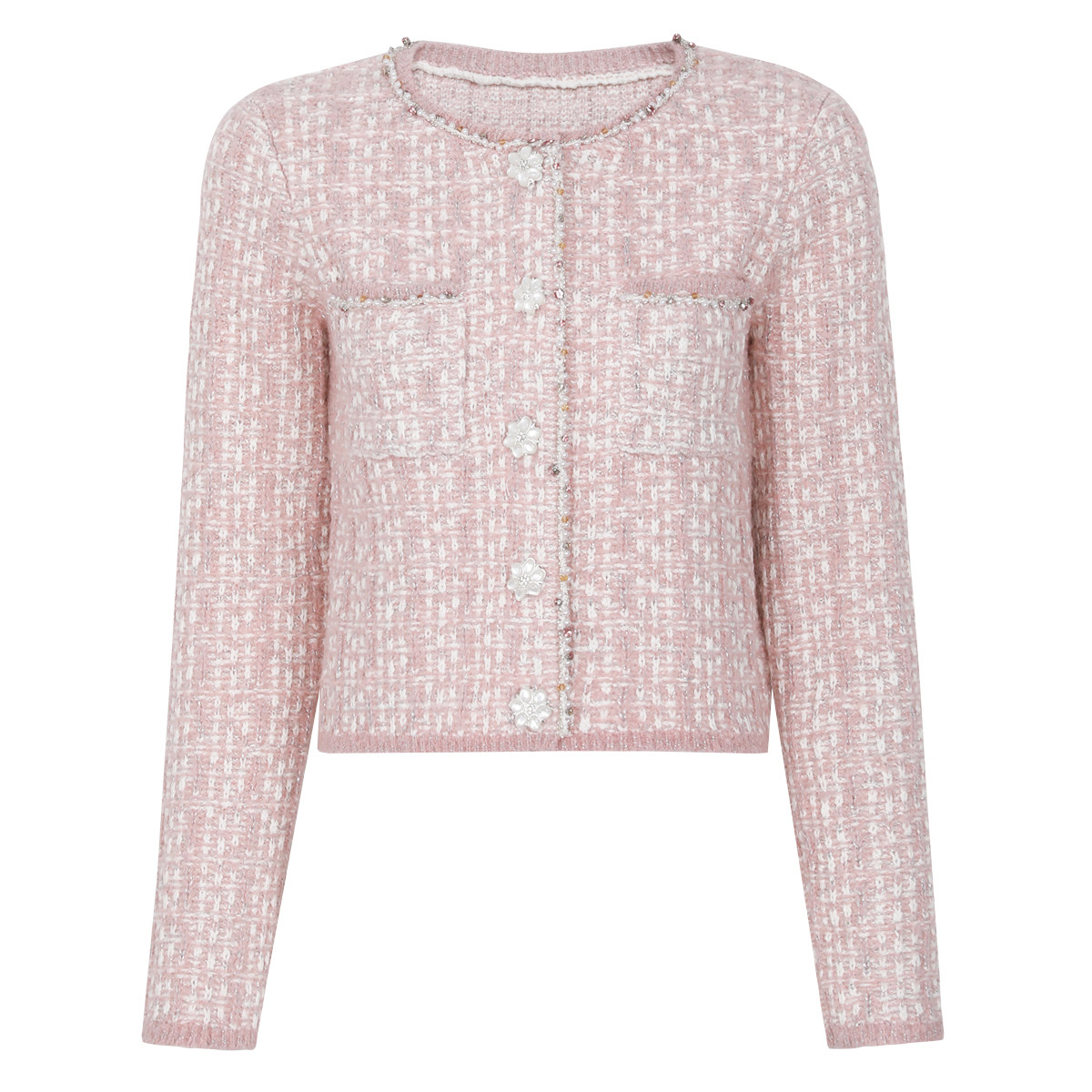 高端品质春秋新款时尚小香风钉珠名媛针织上衣+无袖连衣裙女,女装/女士精品,时尚套装,淘宝优惠券,粉丝福利购,淘宝优惠卷