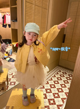 女童26秋季韩版蛋糕帽子小熊夹克