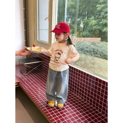 女童26夏季卡通KT猫短袖