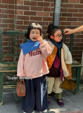 女童冬季韩版皮毛一体外套套装