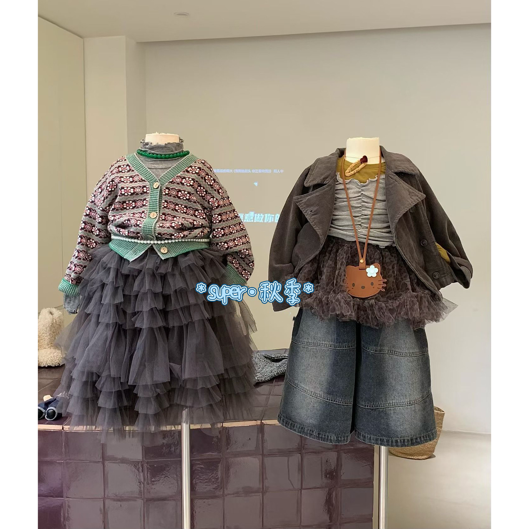 女童26秋季新款韩版撞色针织开衫上衣费尔岛毛衣外套宝宝清新穿搭