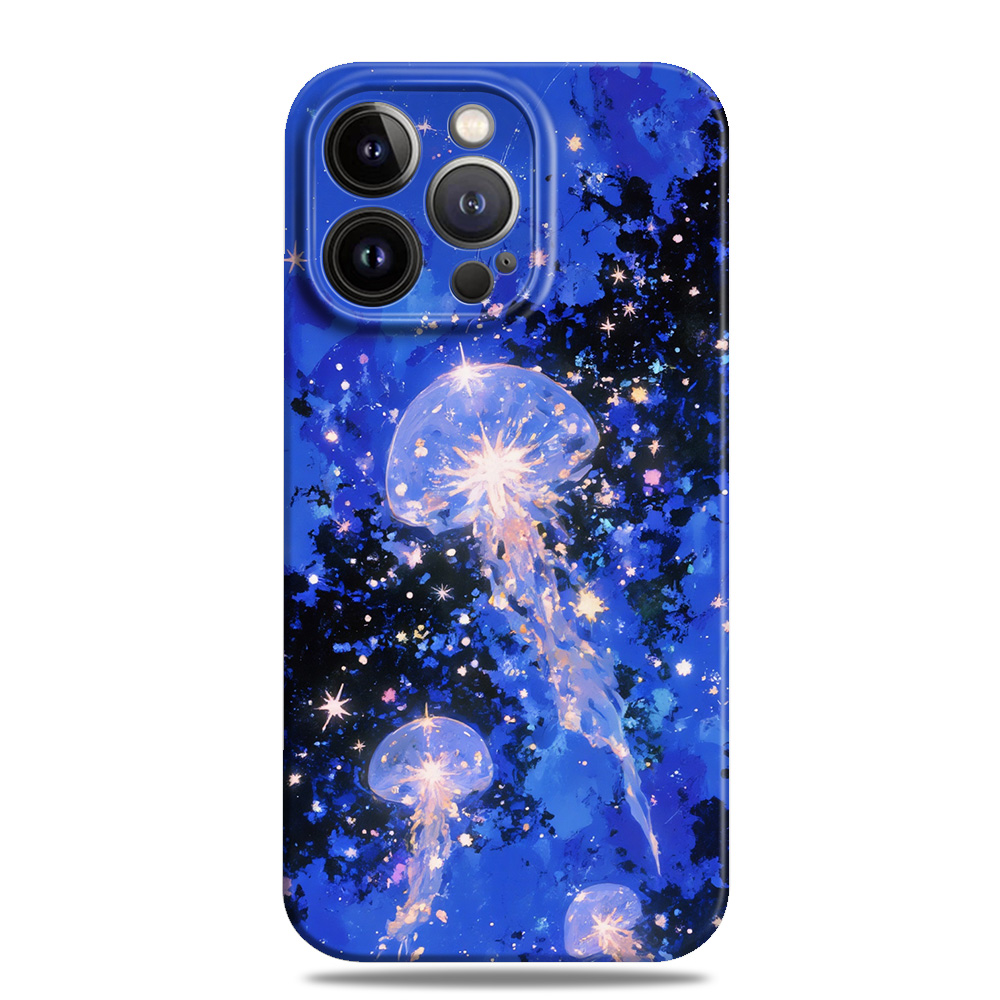 水母星辰大海深蓝艺术手机壳创意
