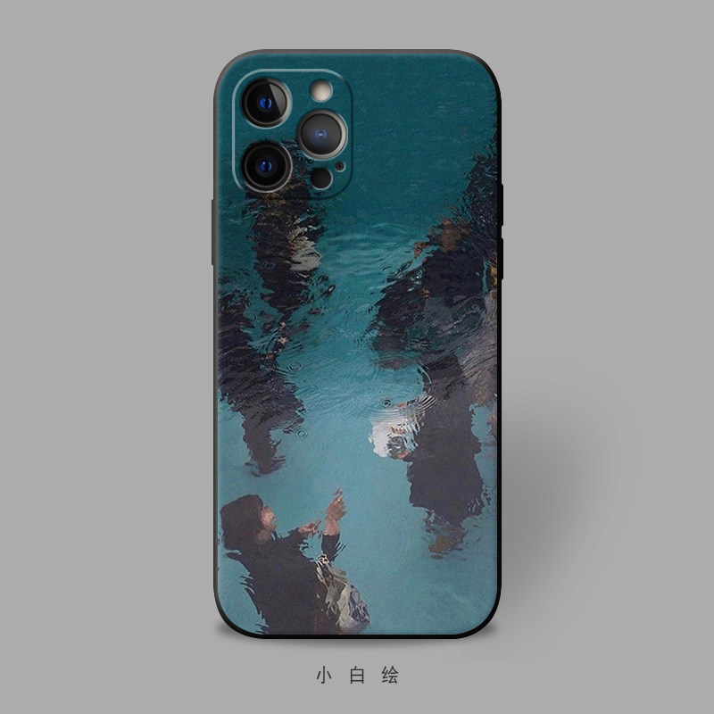 适用苹果12mini/xr/678pluse/iphone11promax手机壳ins冷淡风磨砂