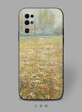 适用华为荣耀30pro+/magic3/20Si/v40/50手机壳鲜花盛开草甸唯美