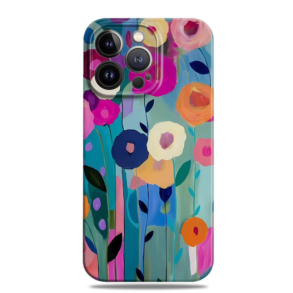 花朵艺术油画风手机壳全包防摔