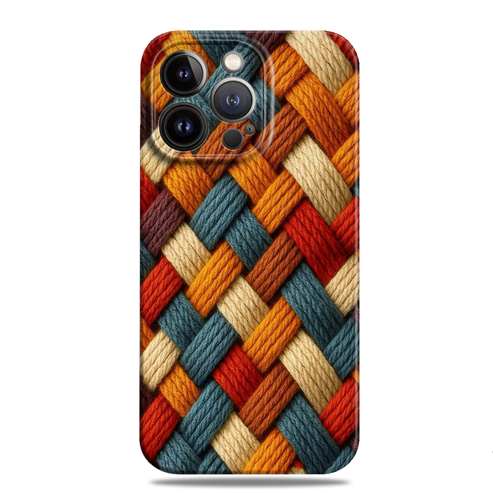 毛线编织风秋冬氛围复古手机壳