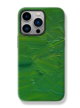 复古绿色油画风高级感适用苹果17手机壳16promax15小米13华为nova14菲林p80荣耀400磁吸mate70一加oppo潮vivo