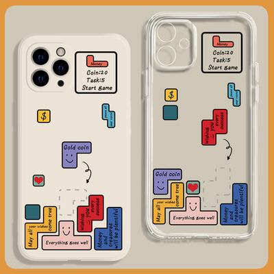 趣味俄罗斯方块好运手机壳