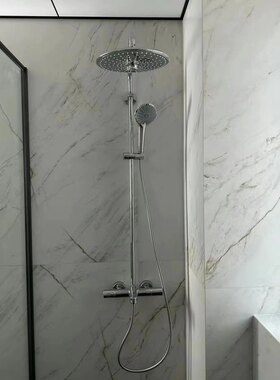 高仪26114001恒温淋浴花洒套装 带下出水口 260mm大顶喷 三种模式