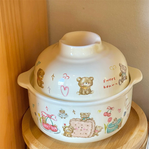 大容量带盖学生党泡面碗可爱